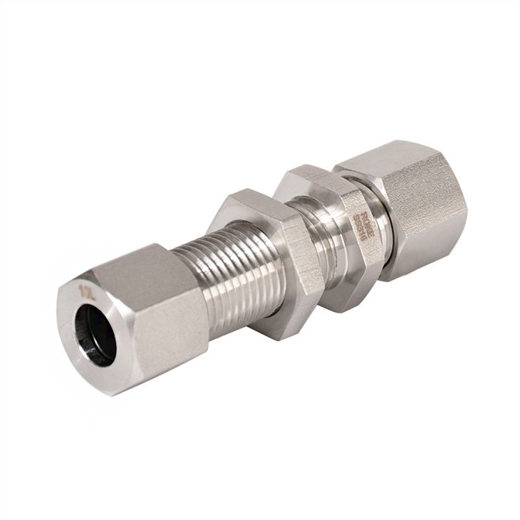 Stainless Steel NPT Bulkhead Union Single Ferrule Tube Fitting